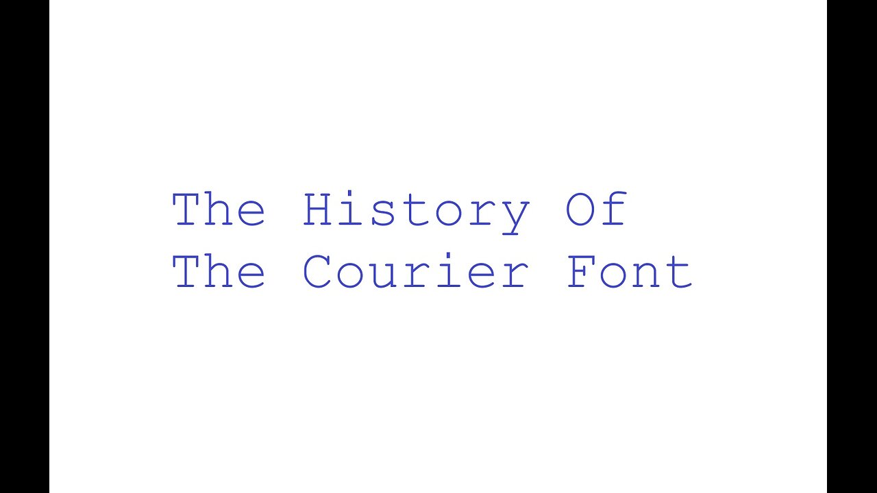 Do You Know The History Of The Courier Font