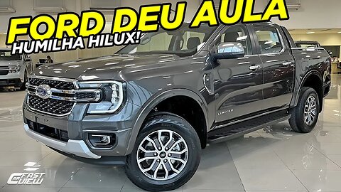 NOVA FORD RANGER LIMITED 2024 SEM KIT OPCIONAL AINDA É 10x MAIS TECNOLÓGICA QUE HILUX, S10 E AMAROK