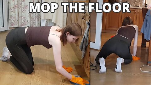 Clean Floors | While Strong Rain ASMR