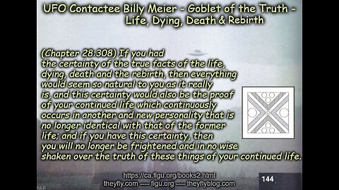 Billy Meier UFO Contact Reports - Death Dying Afterlife Death Life Reincarnation Part 1