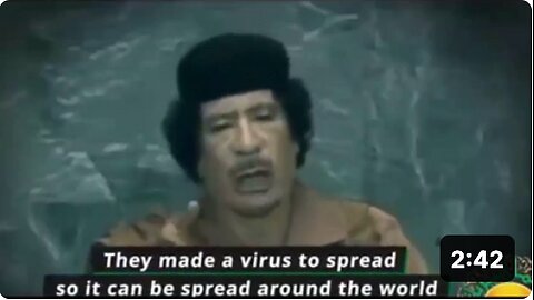 Gaddafi WARNED about this VIRUS before he was brutally MURDERED