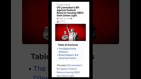 US Lawmaker’s Bill | US Lawmaker’s Bill Against Federal Reserve Issuing CBDC Gets Green Light |