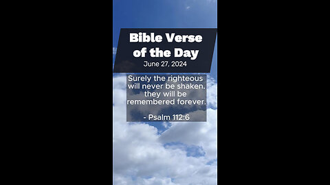 Bible Verse of the Day: June 27, 2024