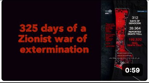 325 days of a Zionist war of extermination