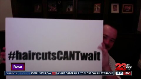 #HairCutsCANTWait signs aim to help hairstylists with rent