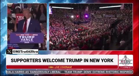 Trump crowd rally in NY erupts when Trump says “We are going to win NY”