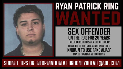 WANTED: Ryan Patrick Ring, On The Run For Over 20 Years #JusticeForGazelle