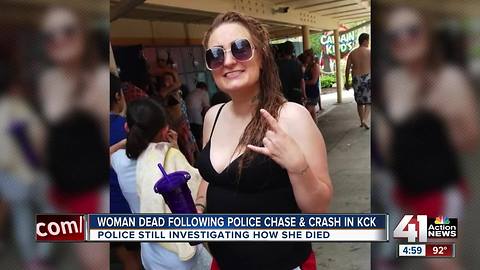 Woman dead after chase, crash in KCK