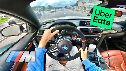 POV UBER EATS IN STRAIGHT PIPED M4..