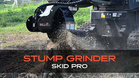 Stump Removal Made Easy with the Skid Pro Stump Grinder Attachment