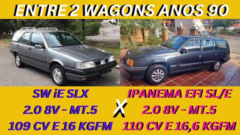 ENTRE 2 CARROS - FIAT TEMPRA SW 2.0 SLX X CHEVROLET IPANEMA 2.0 SL/E - BARATOS, FAMILIAR E ESPAÇOSOS