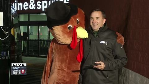 Turkey Tom stops by Cameron's Weather Roadshow!