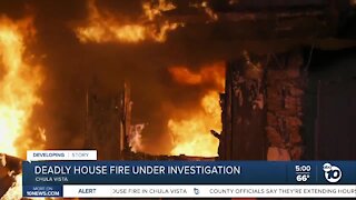 Deadly Chula Vista house fire under investigation