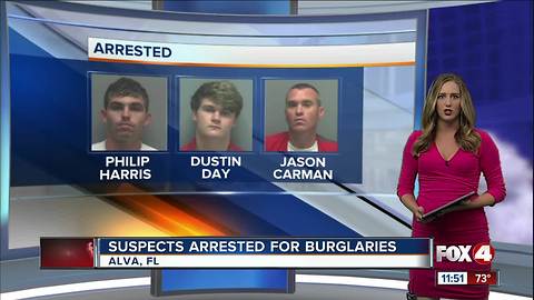 Suspects Arrested for Alva Community Burglaries