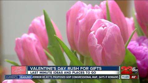 Valentine's Day rush for gifts, dinner reservations