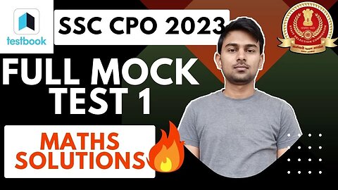 Testbook Full Mock 1 SSC CPO 2023 Maths Solutions | MEWS Maths #ssc #cpo2023 #testbook