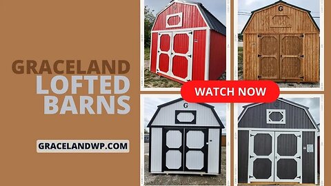 😎Graceland Lofted Barns AVAILABLE Now! 👍⏰FAST Delivery! 💬Message Me NOW!