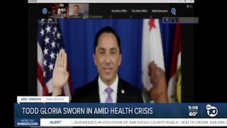 Gloria sworn in as mayor amid health crisis