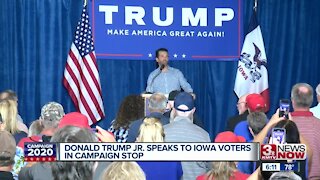 Donald Trump Jr. Speaks to Iowa Voters In Campaign Stop