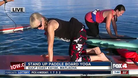 Stand up paddle board yoga in Matlacha Live Hit 07:30a