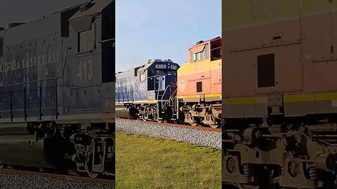 Florida East Coast Railway FEC-107 with 413 Daytona Beach Golf Club May 28 2023 #fec107 #railfanrob