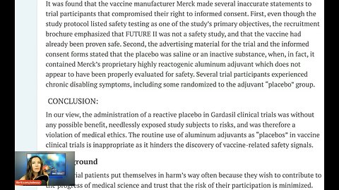 Big Pharma CAUGHT Giving Teen Girls Who Thought They Were Placebo Group A KNOWN Toxin. People Hurt.