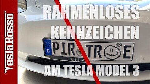 Rahmenlos Kennzeichen befestigen - bester Kennzeichenhalter am PKW - Tesla Model 3