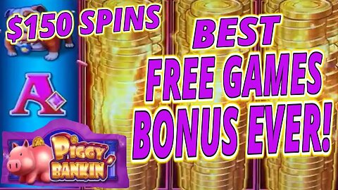 BEST FREE GAMES JACKPOT OF ALL TIME! 🐷 HIGH LIMIT PIGGY BANKIN BONZANA!