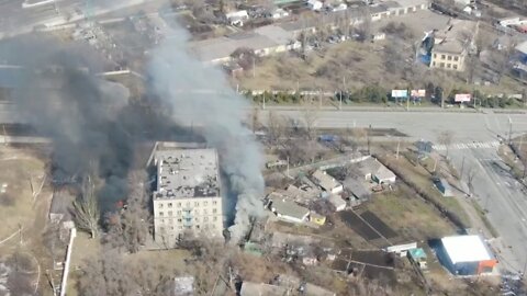 Russian Military Vehicles Destroyed In Mariupol