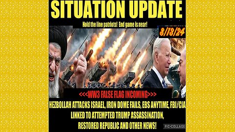 SITUATION UPDATE 8/13/24 - No way out, WW3 False Flag & Ebs Imminent, Vt Intel