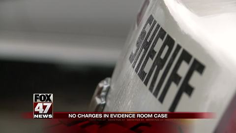 No charges will be filed in case of missing evidence from Ingham County Sheriff's Office