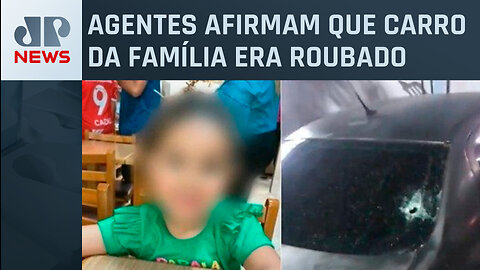 Menina baleada por agente da PRF morre após 9 dias internada