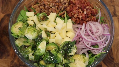 Arugula and Brussels sprout salad