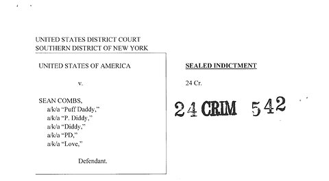 Reading Sean Combs (Diddy) UNSEALED INDICTMENT