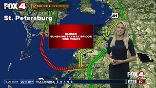 Sunshine Skyway Bridge closed due to high winds Friday