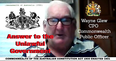 Wayne Glew "CPO" Answer to the Unlawful Government