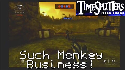 TimeSplitters: Future Perfect- PS2- Multiplayer Vs. Bots- Zones- Just Monkeying Around!