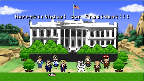 Parody movie of Letro game images, for Donald J. Trump's 75th Birthday