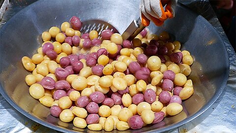 Taiwanese Street Food - FRIED SWEET POTATO BALLS Guava Fast Cutting Skills Kaohsiung Tainan Taiwan