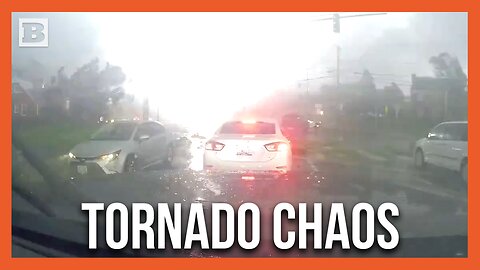 Eye of the Storm: Driver Captures Moment Tornado Hits Car Right in Front of Him