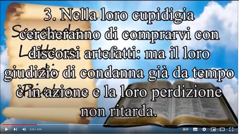 Lettura della 2 Lettera di Pietro~Capitolo 2 condannò alla distruzione le città di Sòdoma e Gomorra,RIDUCENDOLE IN CENERE CON GLI ABITANTI, ponendo un esempio a quanti sarebbero vissuti empiamente.come succederà a Roma,Brescia e TUTTI I LORO ABITANTI