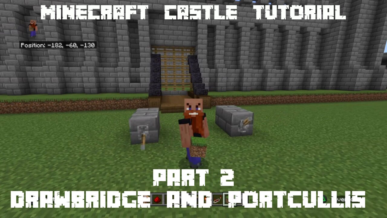 Build a Castle in Minecraft - Tutorial - Part 2/3 -Drawbridge ...