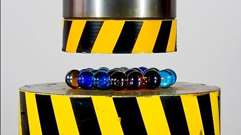 100 ton HYDRAULIC PRESS VS GLASS BALLS