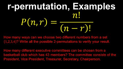 r-permutation, Examples - Discrete Mathematics