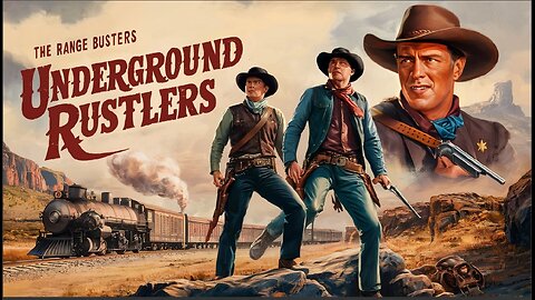 RANGE BUSTERS, UNDERGROUND RUSTLERS (1941) Ray Corrigan, John 'Dusty' King & Max Terhune | Western | B&W