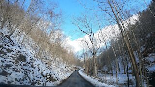 Snowy Appalachian Mountain Roads in 4K