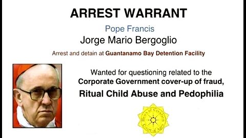 BOOM! NAKAZ ARESZTOWANIA! Papież Franciszek – Jorge Mario Bergoglio – ...