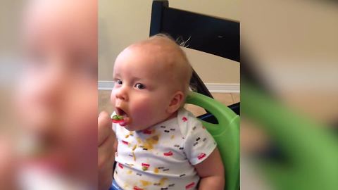 Baby's Hilarious Reaction To Dinner