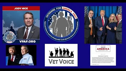 CONGRESSMAN JODY HICE With Veterans For America First Stan and Donna Fitzgerald May 2022