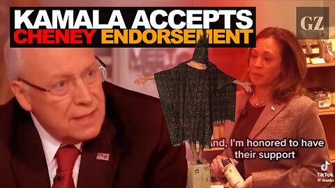 Kamala joyfully accepts war criminal Cheney endorsement